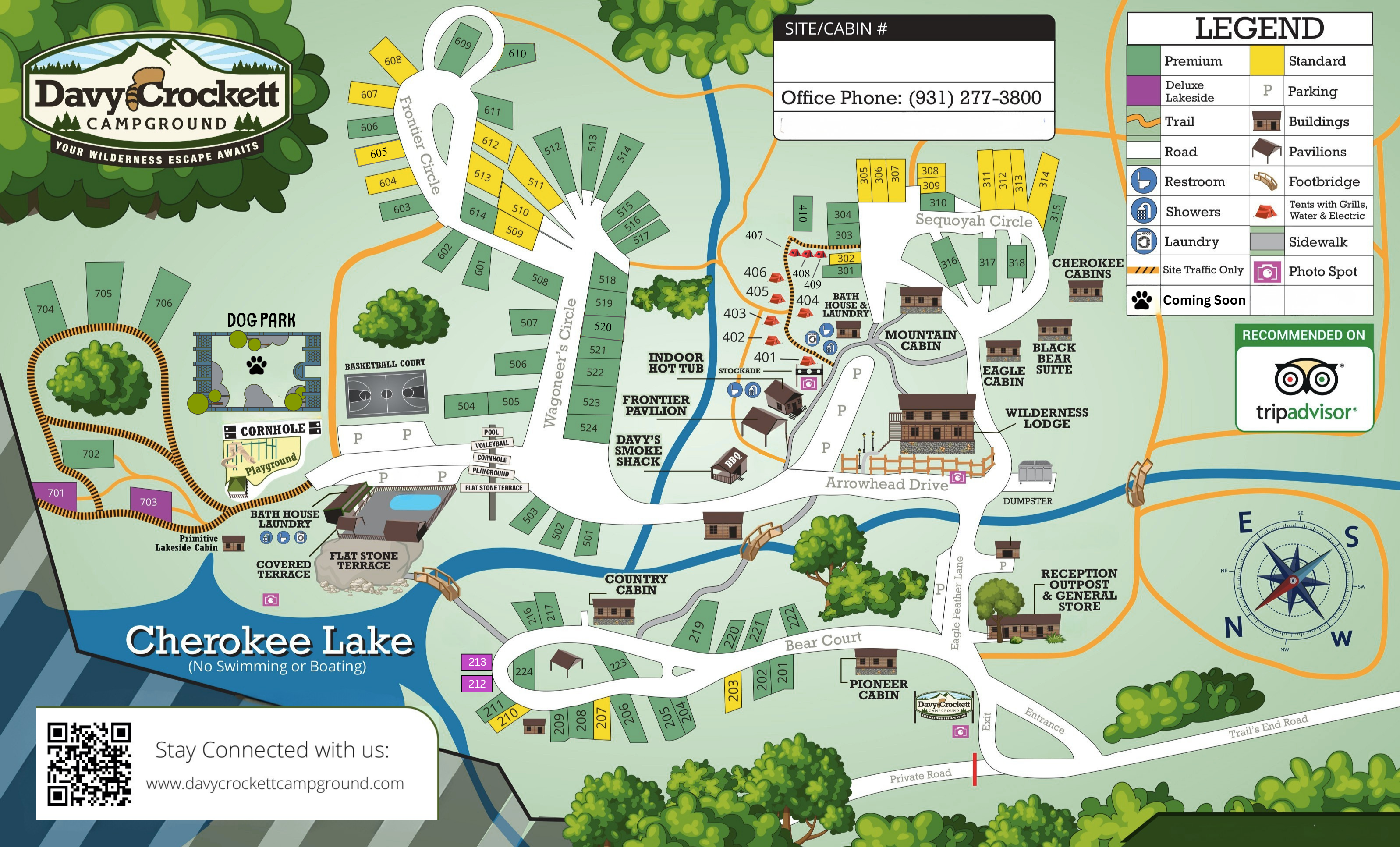 Davy Crockett Campground Map